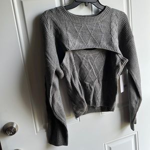 Juniors Cable Cut Out Twinset